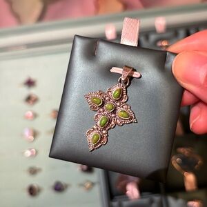 Green Kingman turquoise cross
